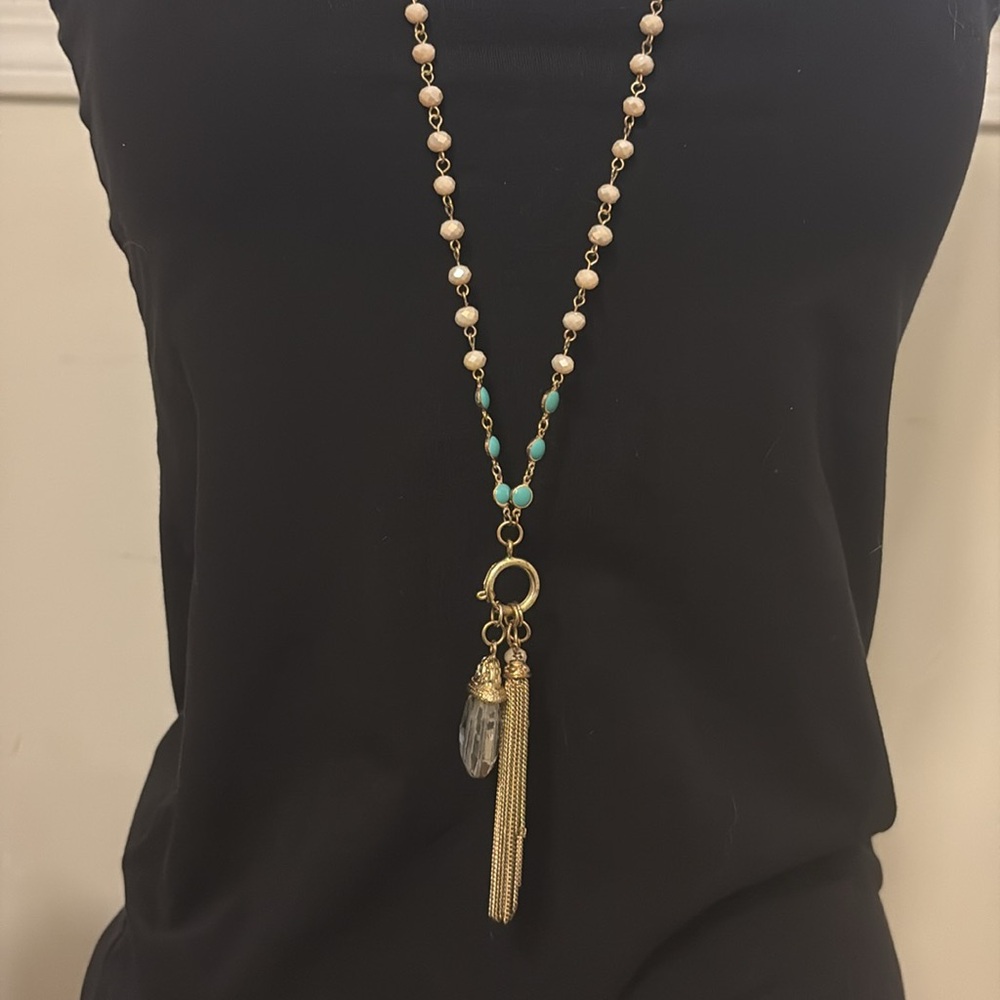 Vintage gorgeous facetted bead Neaklace